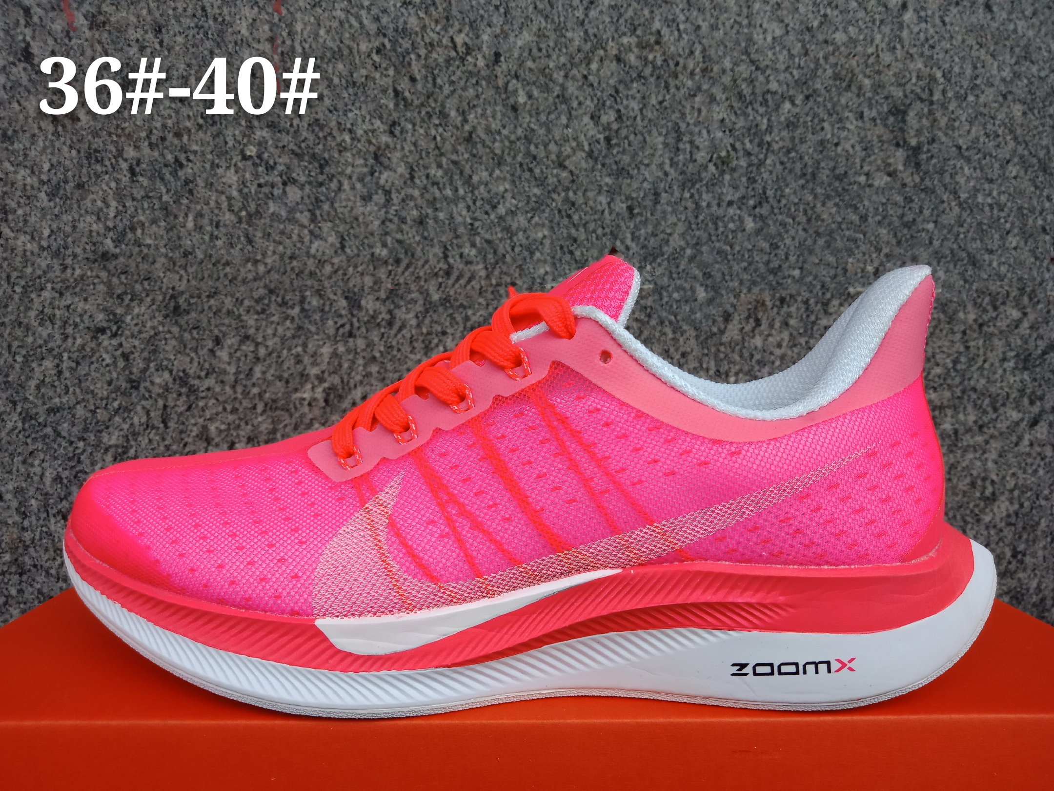 Women Nike Zoom Pegasus 35X Pink Red White Shoes - Click Image to Close